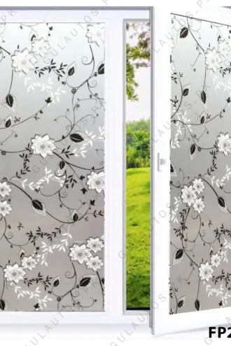 Floral Design Glass Paper